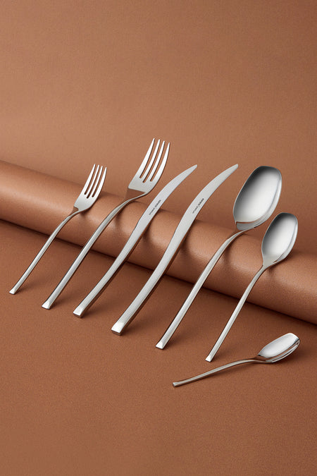 Karaca dora 316 Steel 84 Piece 12 Place Setting premium Flatware Set Boxed - MALLTURK
