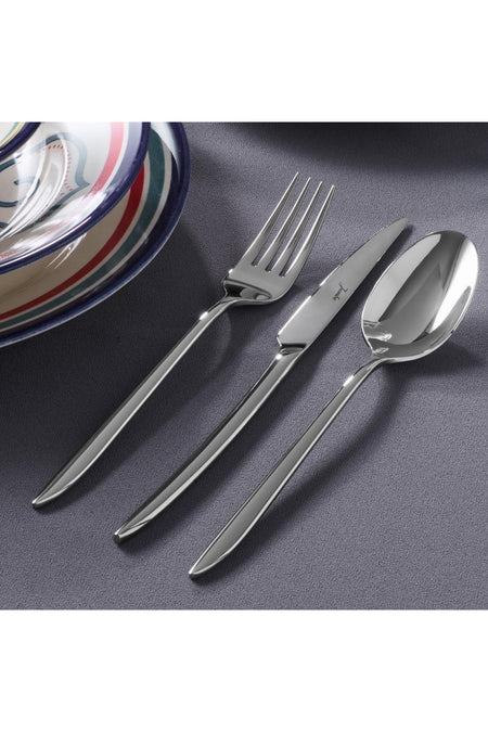 Jumbo 2600 84 Piece 12 Place Setting Steel Flatware Set - MALLTURK