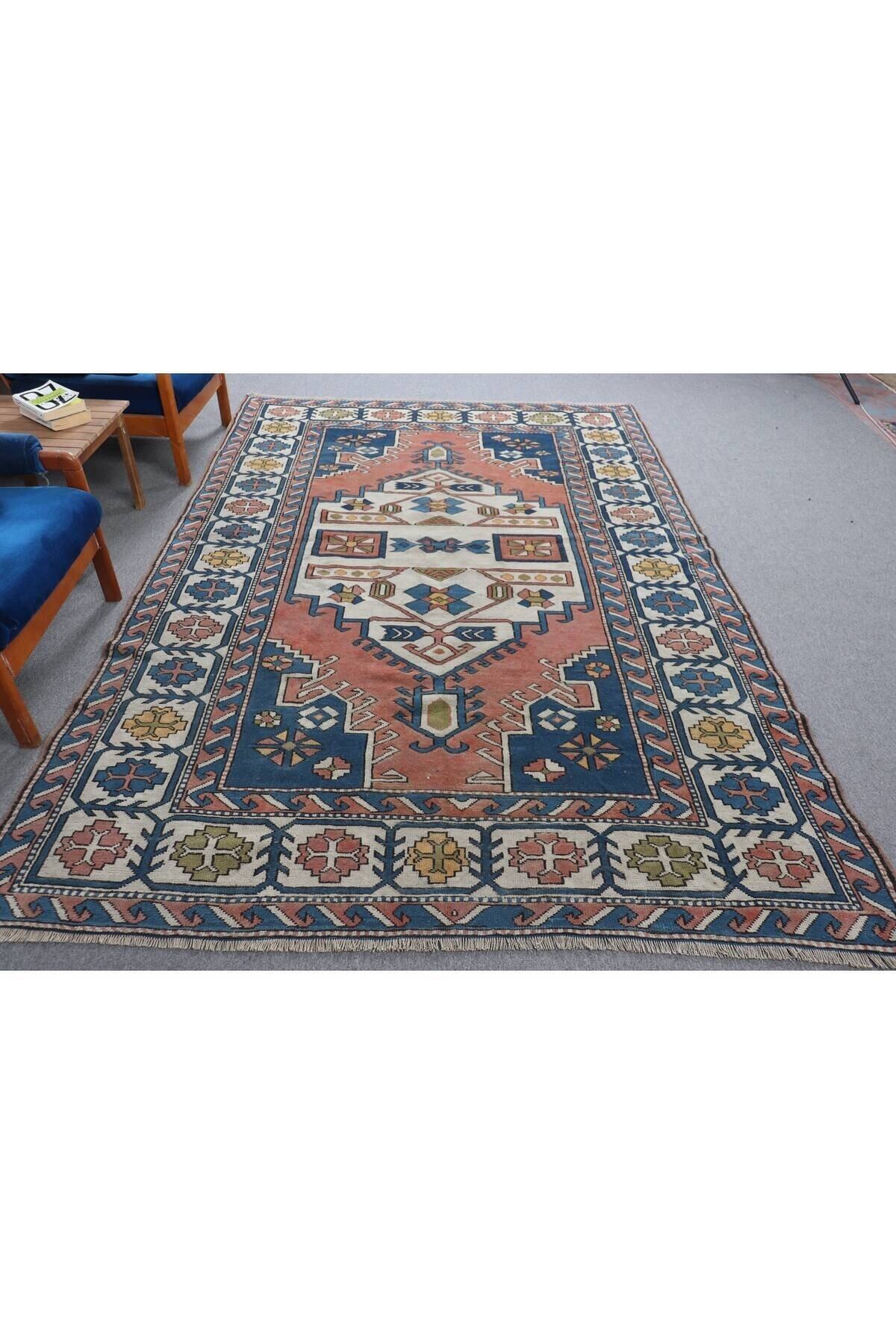 Kayra Export Hand-Woven Rug, 202x300 Cm , Blue Fas Rug,