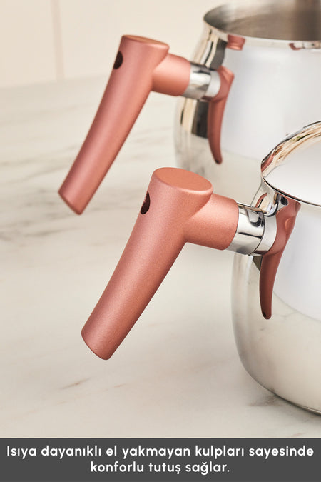 Karaca Frezya Maxi Teapot Set Rose - MALLTURK