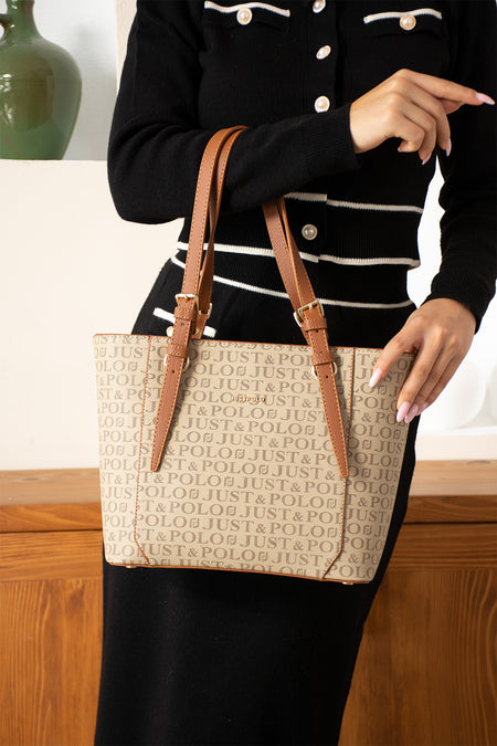 Just Polo Women's Hand and Shoulder Bag, New Season, Multicolored, Dimensions: Height: 25 cm, Width: 35 cm - MALLTURK