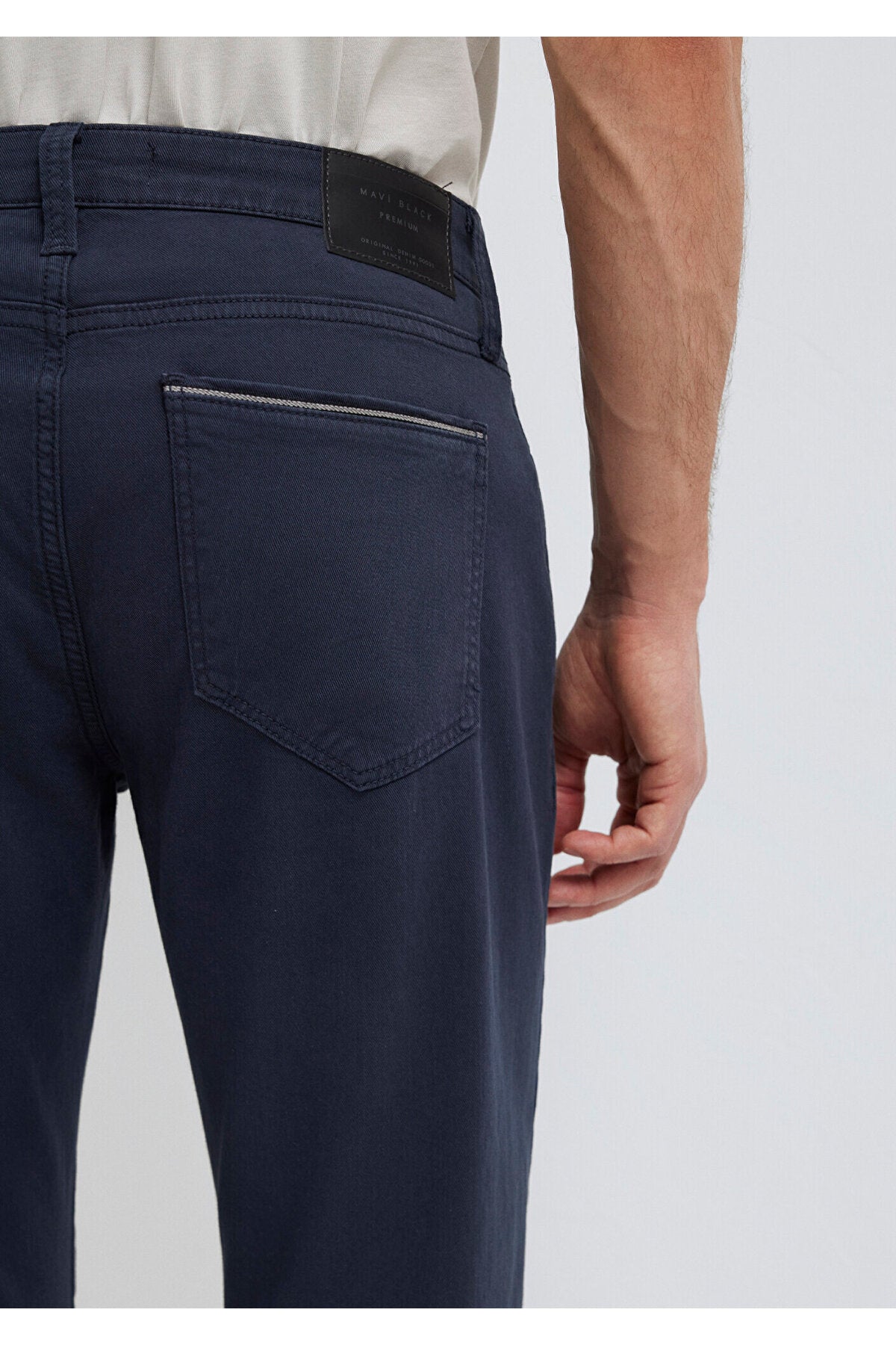Mavi Marcus Black Navy Gabardine Trousers 00351A2793 - MALLTURK