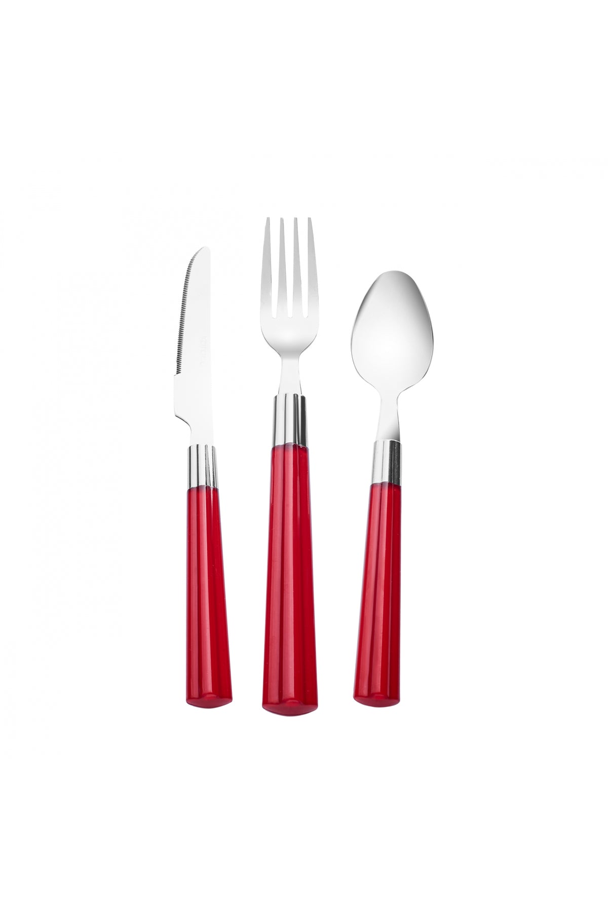 Karaca fluca 18 Piece 6 Place Setting kahvalti Fork kacik Knife Set kirmizi - MALLTURK