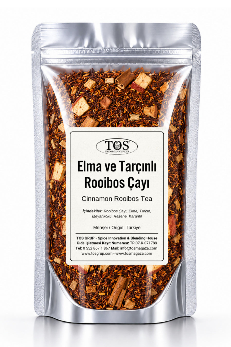 TOS The Organic Spices Apple and Cinnamon Rooibos Tea 40 gr (1st Quality)