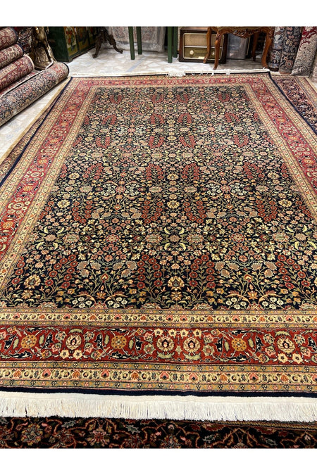 RD RAMAZAN DAG Hand Rug Art Hand-Woven Hereke Rug Seven Mountains Flower Design Size 3.20x2.10 - MALLTURK
