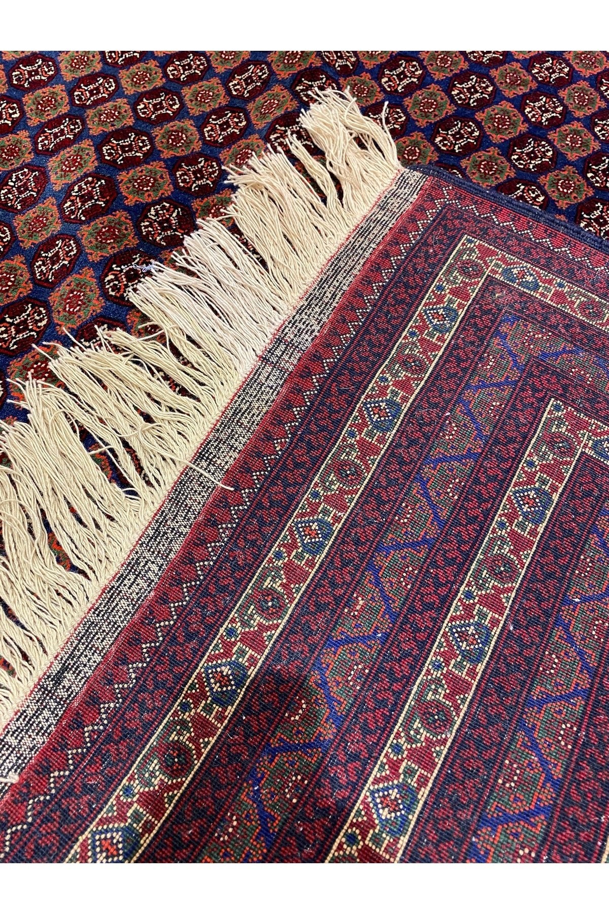RD RAMAZAN DAG Hand Rug Art Hand-Woven Afgan Hoca Roshnai Rug Premium Quality Cotton Base Wool Weave Olup Natural Dye 3x2 - MALLTURK