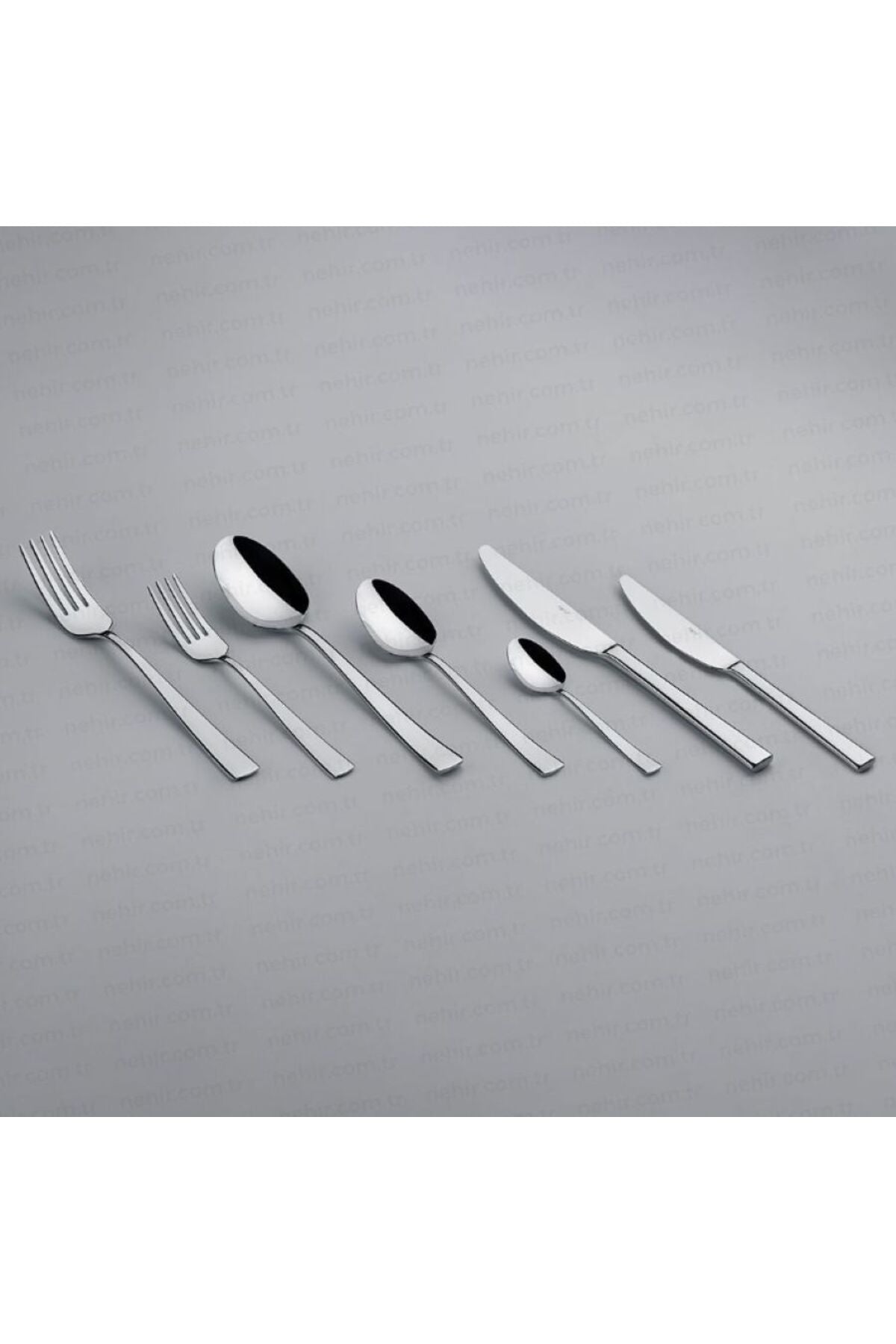 Nehir deniz Plain Model 89 prc Flatware Set Boxed - MALLTURK
