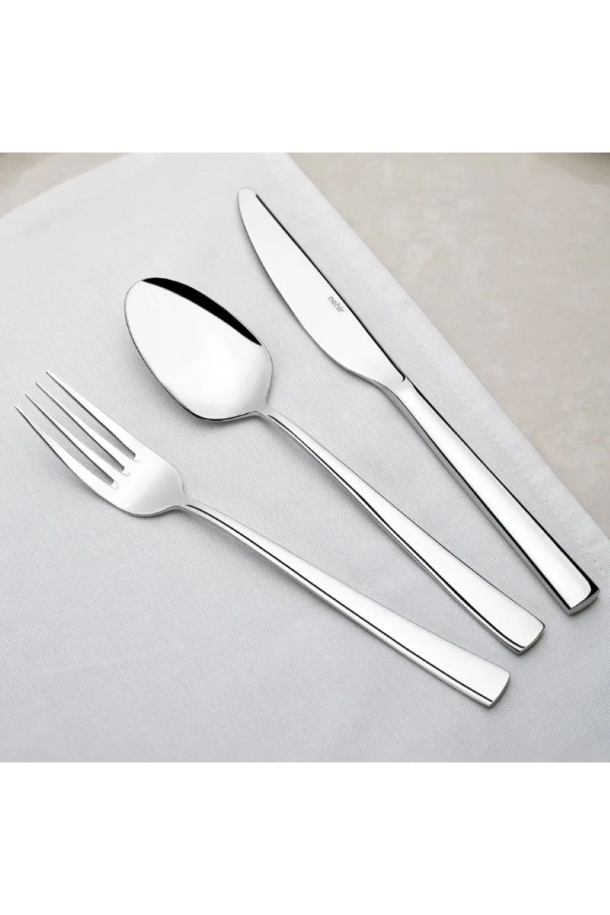 Nehir deniz Plain Model 89 prc Flatware Set Boxed - MALLTURK