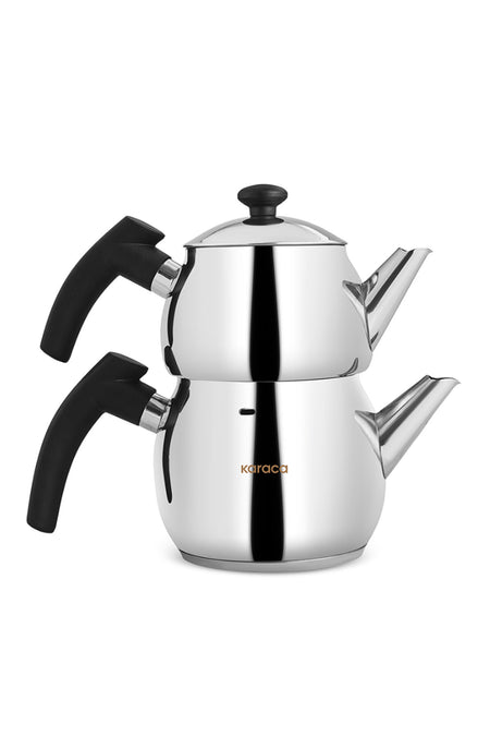 Karaca Adelya induction Base Mini size Black Teapot Set - MALLTURK