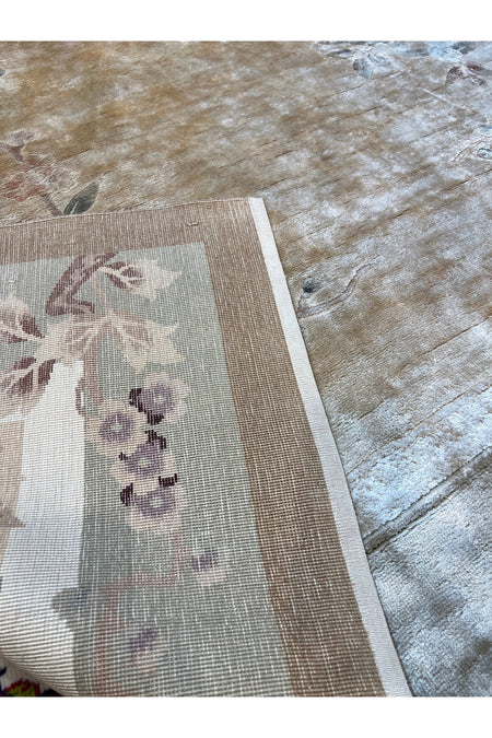 RD RAMAZAN DAG Hand Rug Art Hand-Woven Chinese Silk Rug Size 275x183 - MALLTURK
