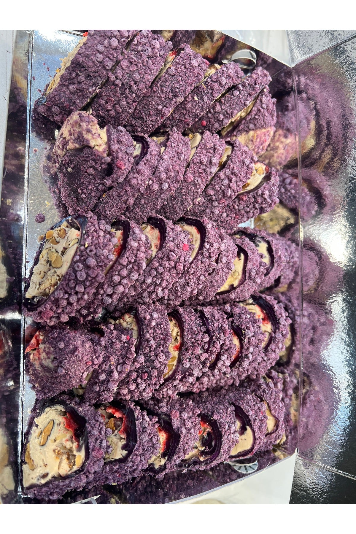 forevers Blackberry Flavored Almond Premium Turkish Delight 1 kg - MALLTURK