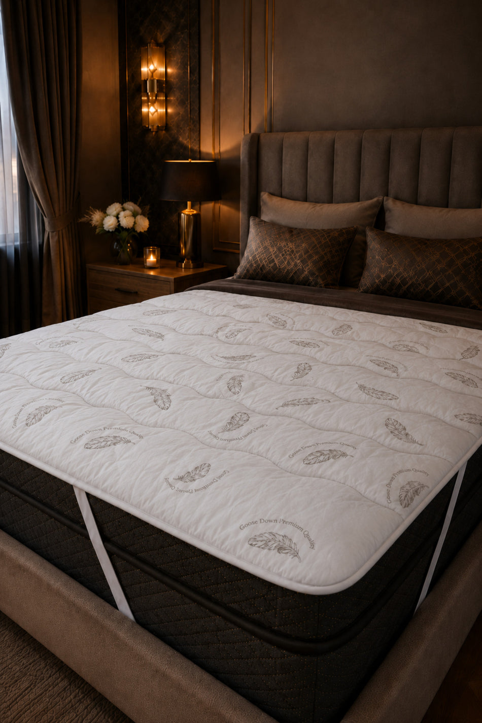 Linnda Home Kaz Tuyu Dolgulu Mattress Pad - MALLTURK