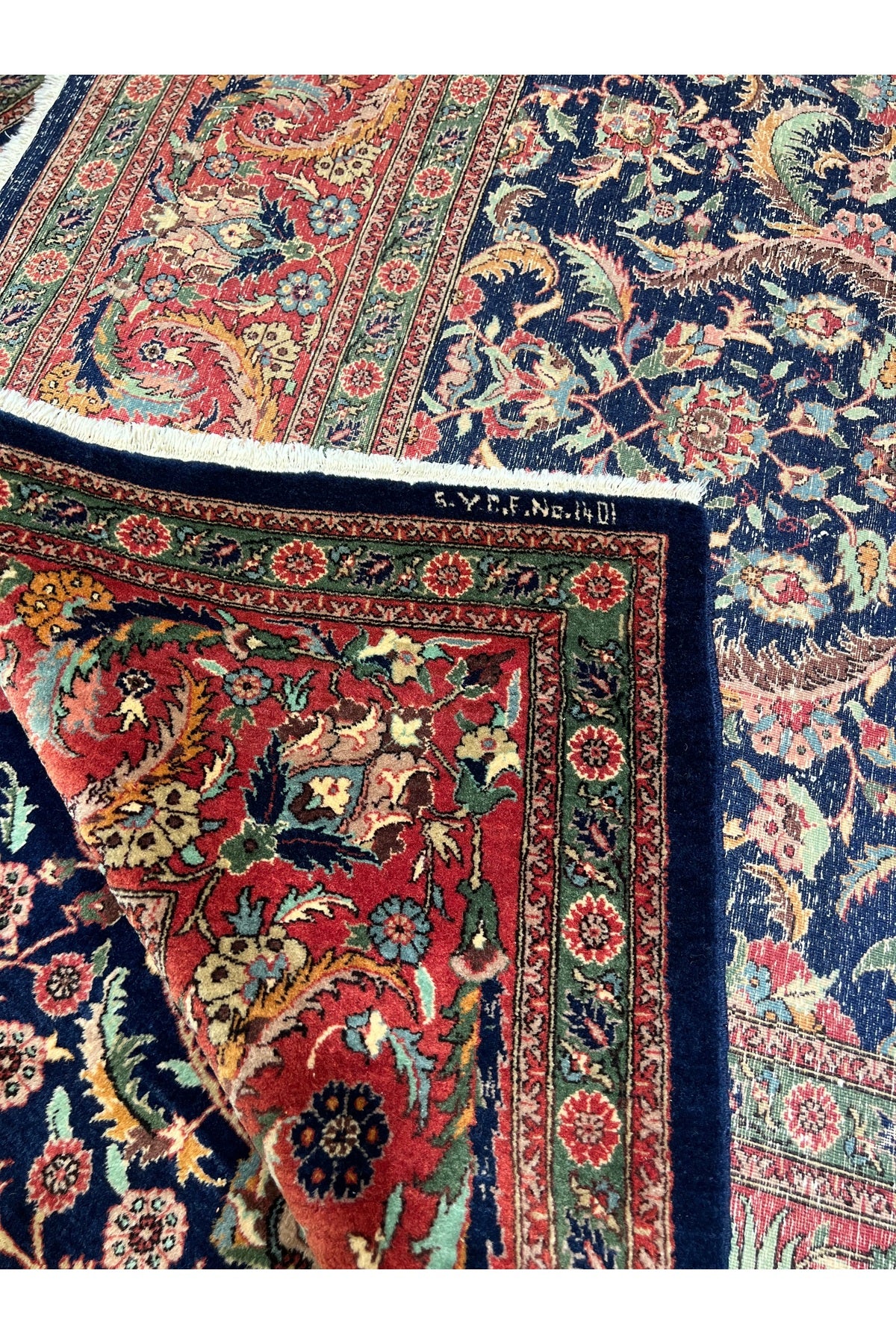 RD RAMAZAN DAG Hand Rug Art Hand-Woven Sivas Prison Workshop Hereke Viyana Pattern Collector Piece Size 345x245 - MALLTURK
