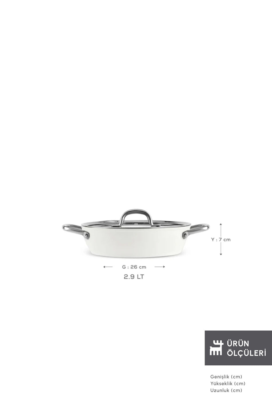 Karaca x Refika Swiss Crystal Kulplu 0 Yag Ile Nonstick Saute Pan Creamy - MALLTURK