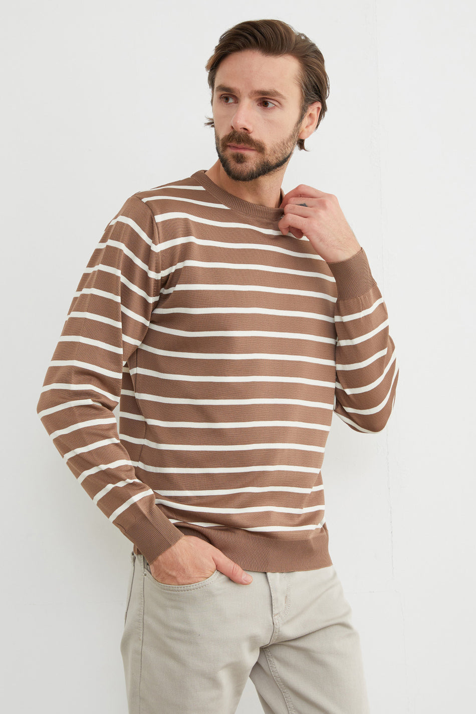Striped Crew Neck Sweater