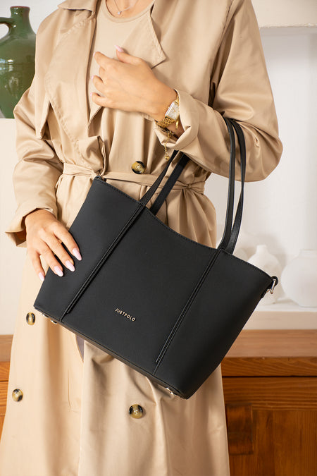 Just Polo Women's Hand and Shoulder Bag, New Season, Dimensions: Height: 24 cm, Width: 33 cm White - MALLTURK