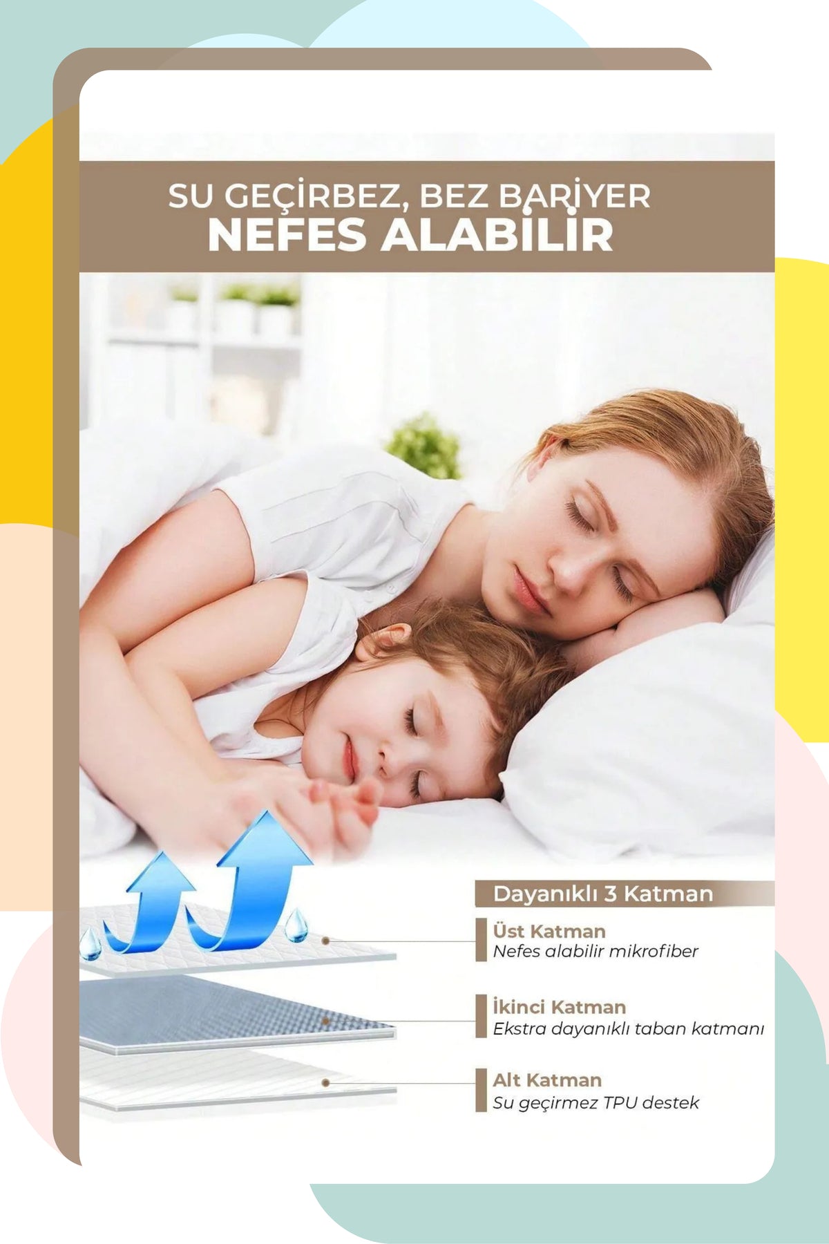 My Catherine Bebeginiz Icin Waterproof Quilted Baby & Kids Mattress Protector - MALLTURK