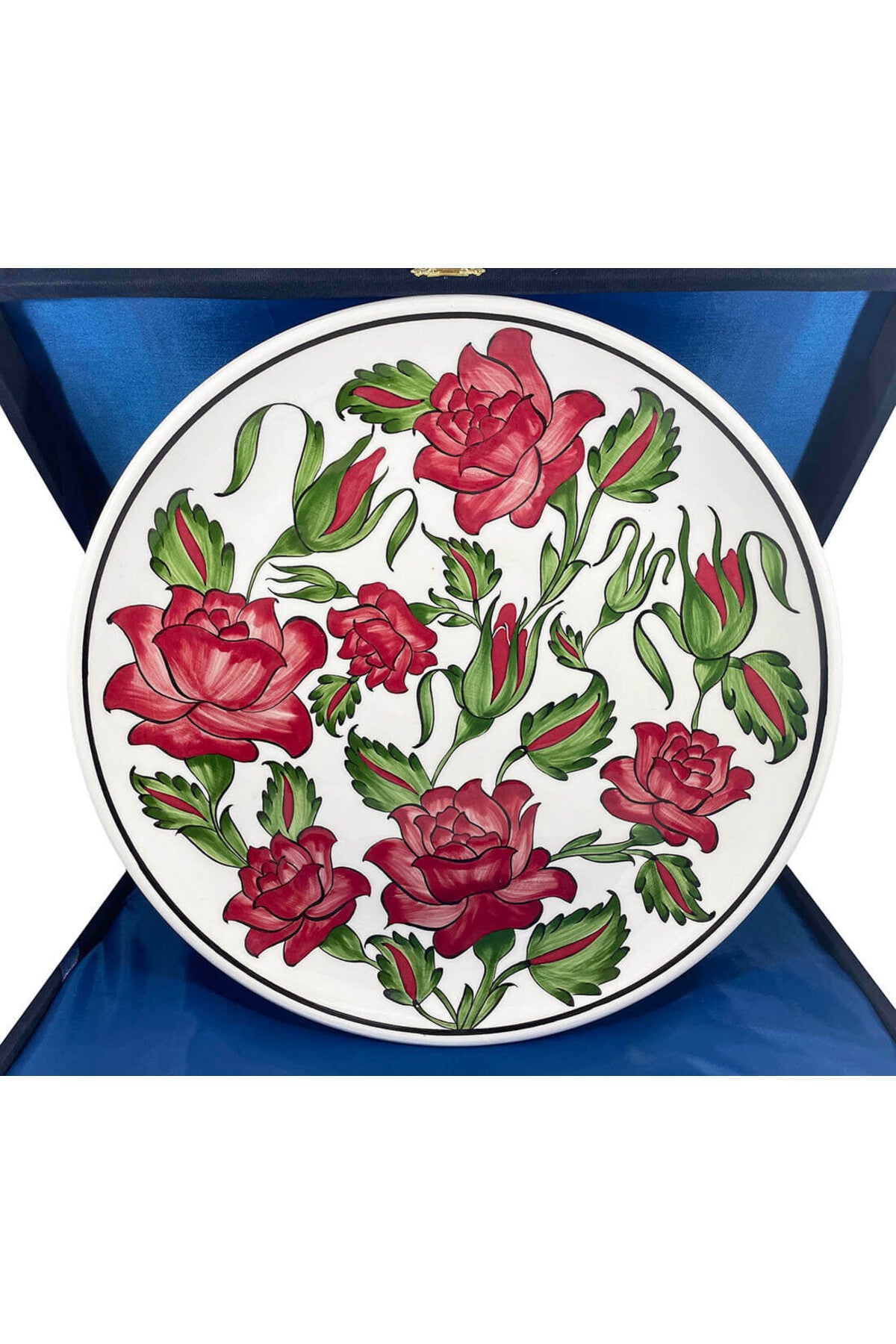 Cini Evi Rose Patterned Vip Gift Iznik Plate - MALLTURK