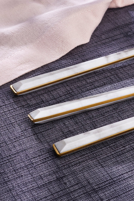 Karaca arete 18 Piece 6 Place Setting Flatware Set gold - MALLTURK