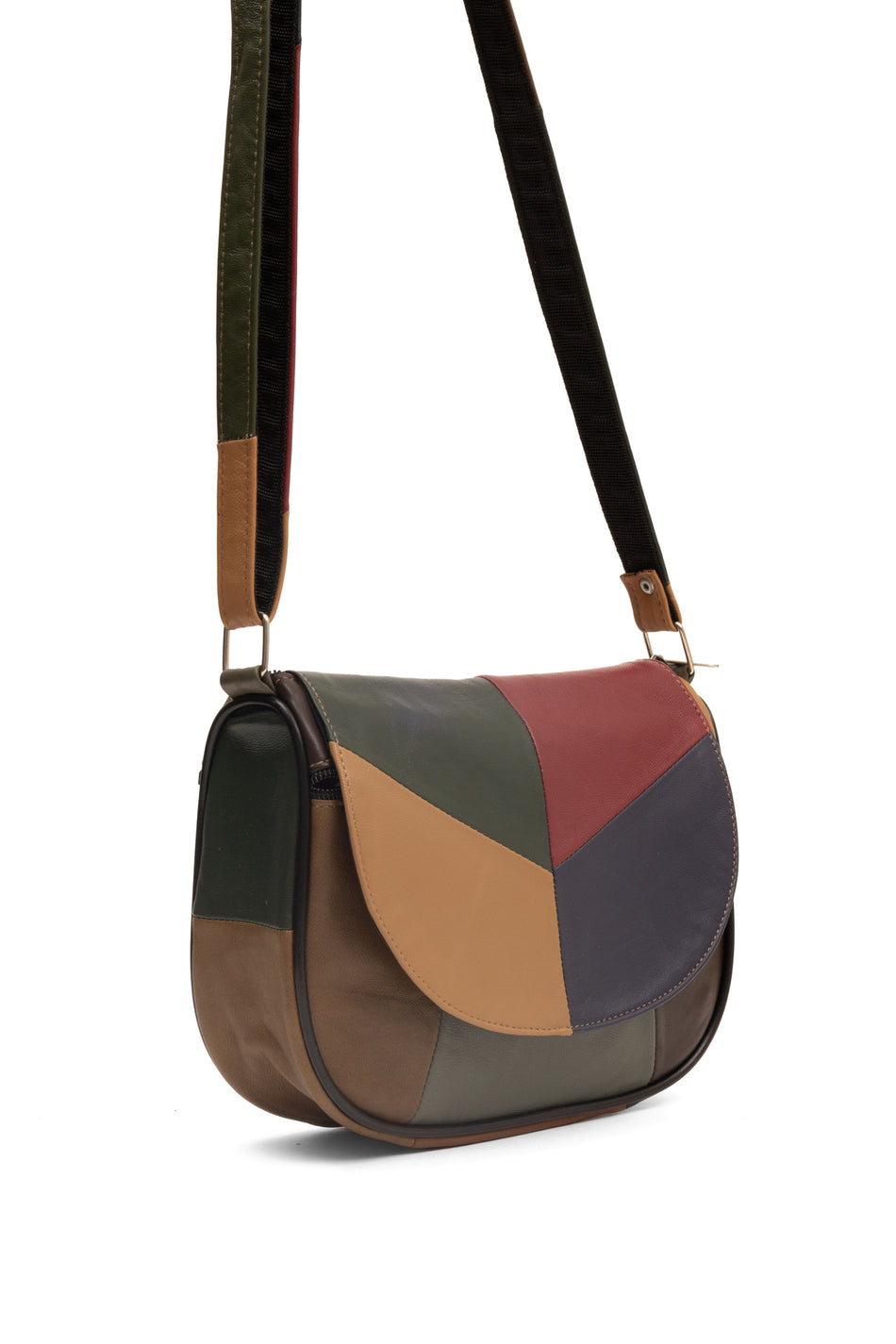 Fubileather Genuine Leather Midi Casual Women's Shoulder Bag Multicolored