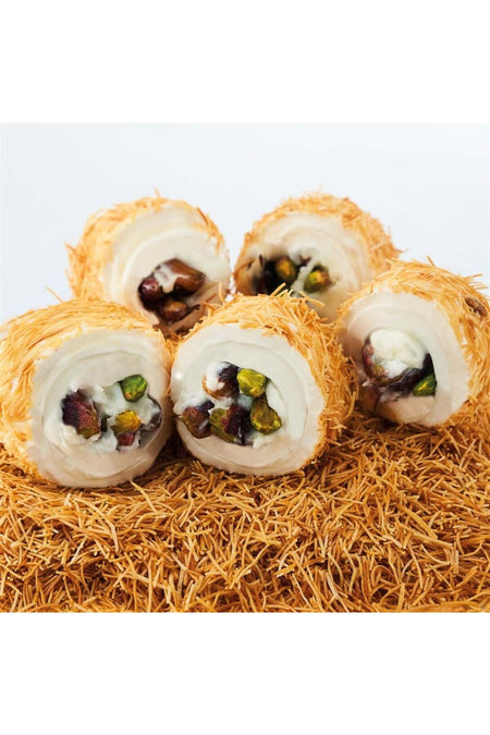 Lokum Atolyesi Sultan Style Kadayif Cream Flavored Pistachio Turkish Delight 500g - MALLTURK