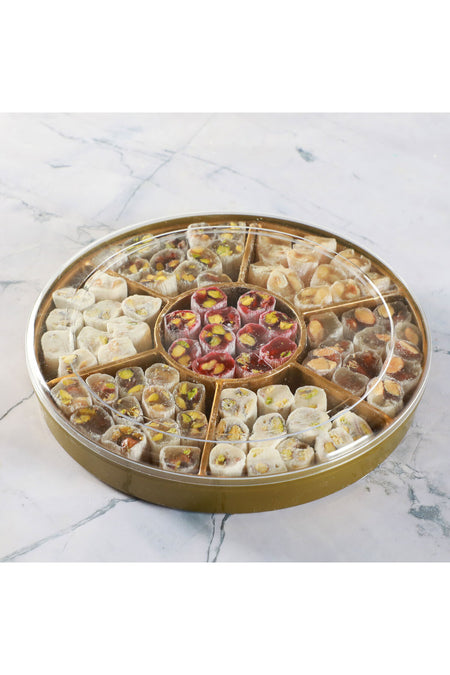 Haci serif Assorted cerezli Round fitil Turkish Delight 500g - MALLTURK