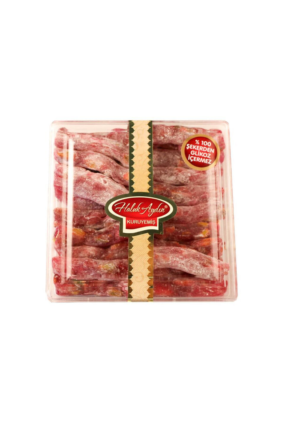 HALUK aydin kuruyemis fitil Turkish Delight a Pistachio Pomegranate Flavored 220 g