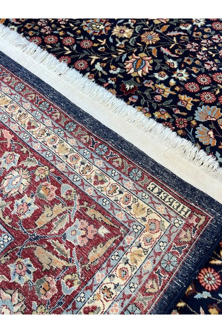 RD RAMAZAN DAG Hand Rug Art Hand-Woven Sumerbank Hereke Rug Signed Seven Mountains Flower Premium Quality Size 330x251 - MALLTURK