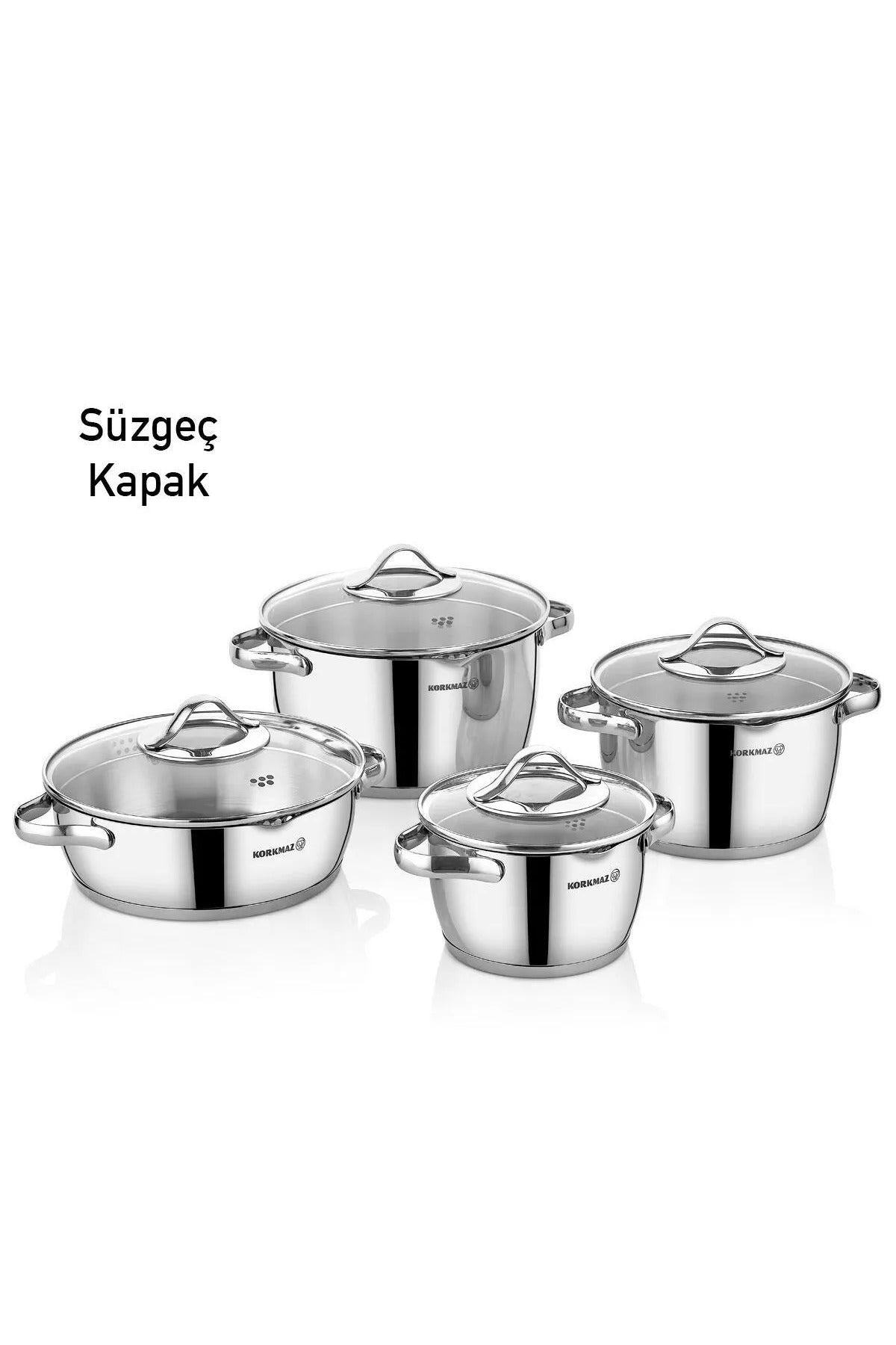 KORKMAZ Stara 8 Piece Cookware Set