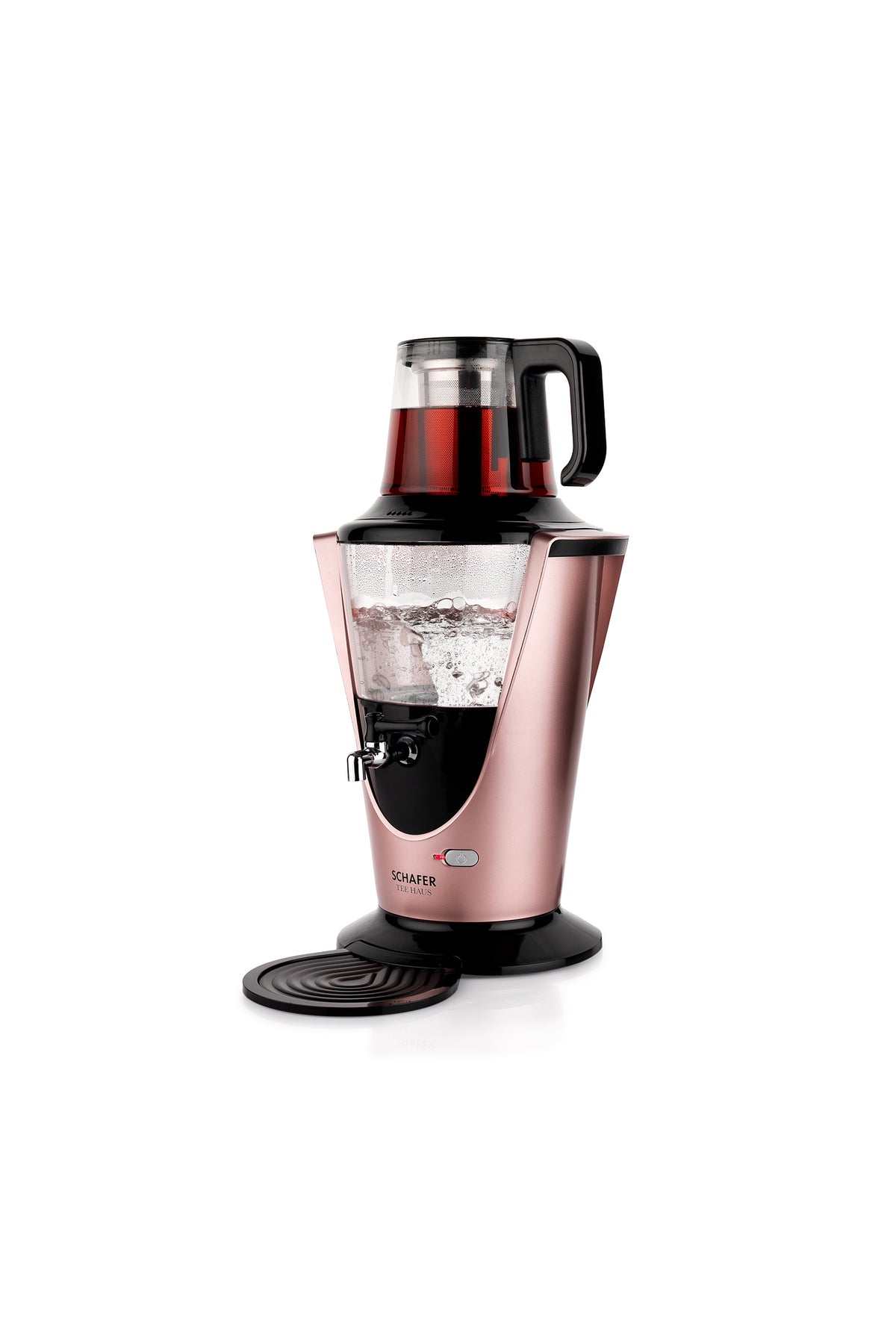 Schafer Tee Haus New Generation Electric Glass Samovar - Rosegold - MALLTURK
