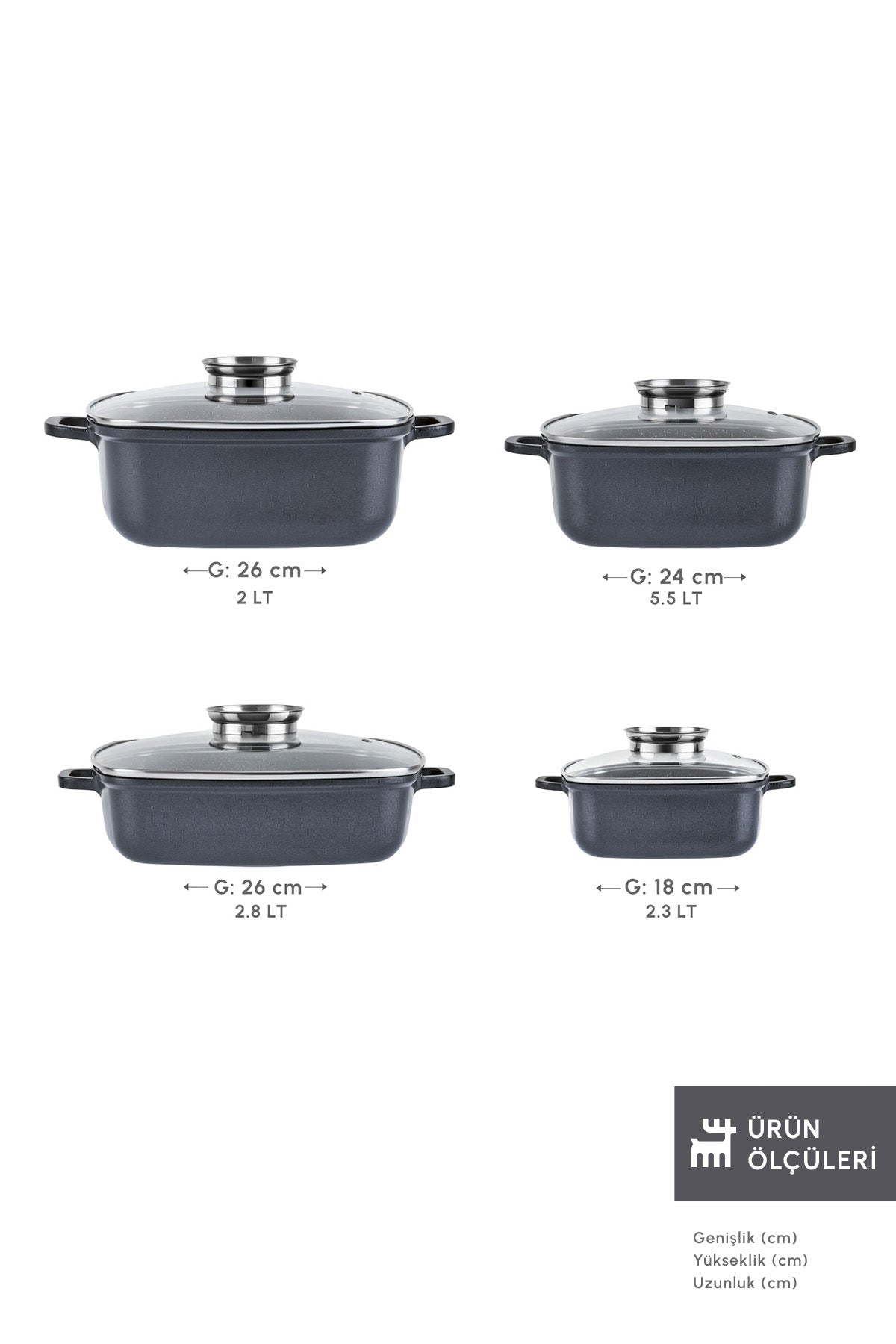 Karaca Biodiamond Soneva Induction Compatible 8 Piece Cookware Set - MALLTURK