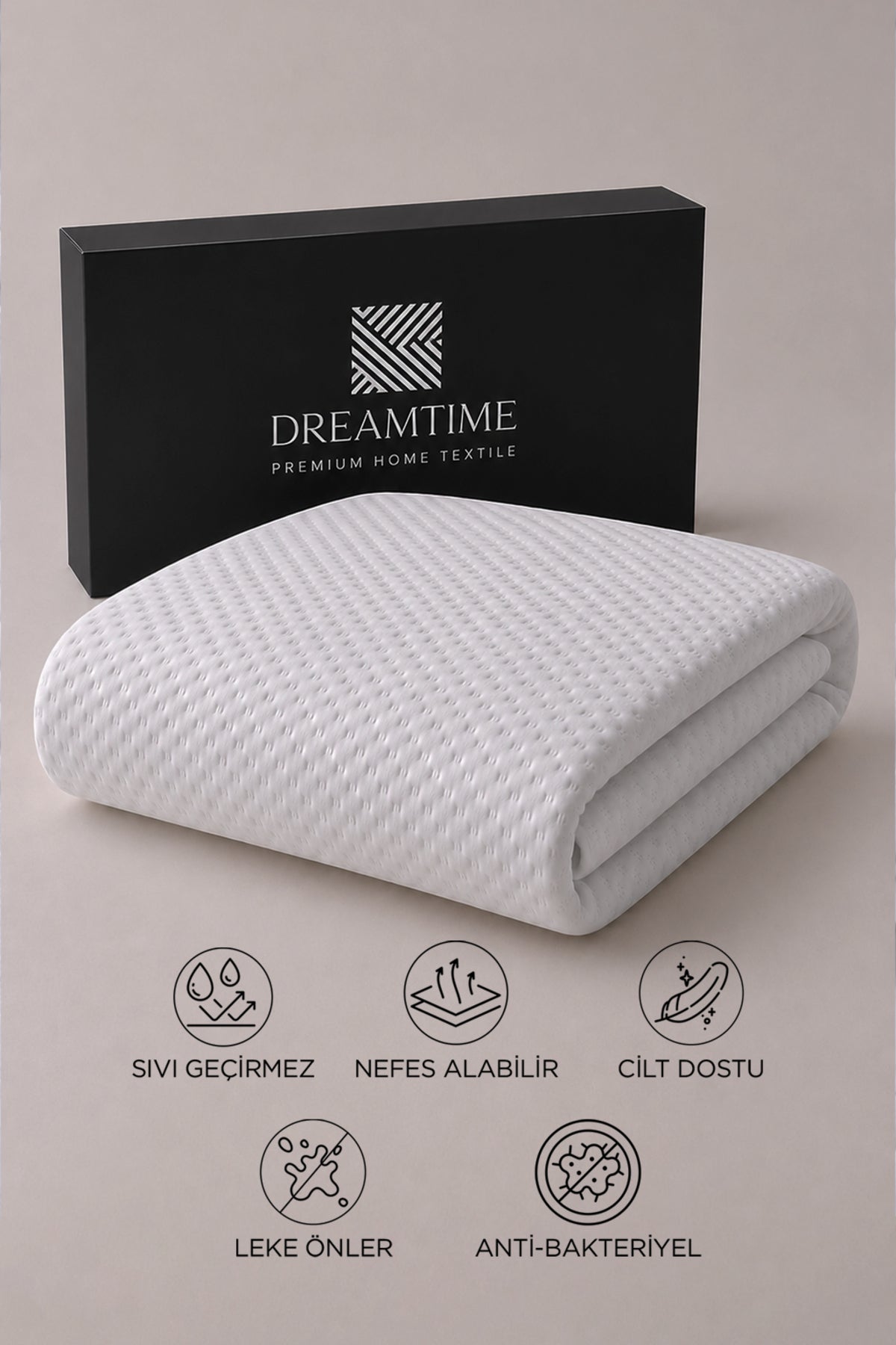 Dream Time Premium Ozel Kutulu Waterproof Fitted Mattress Protector - MALLTURK