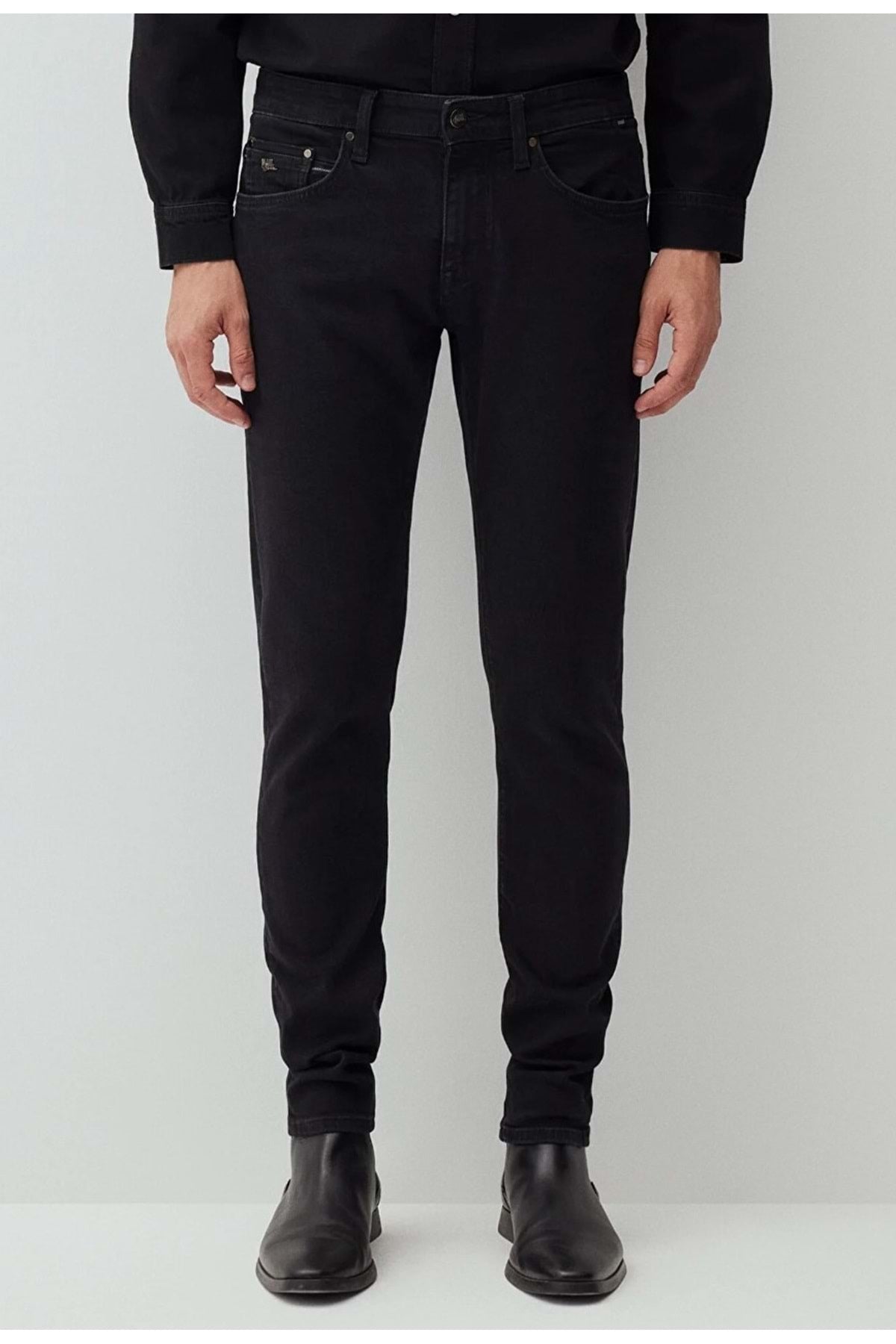 Mavi M0042487866 James Lux Black Anthracite Smoke Jean Pants Men's Denim Trousers BLACK - MALLTURK