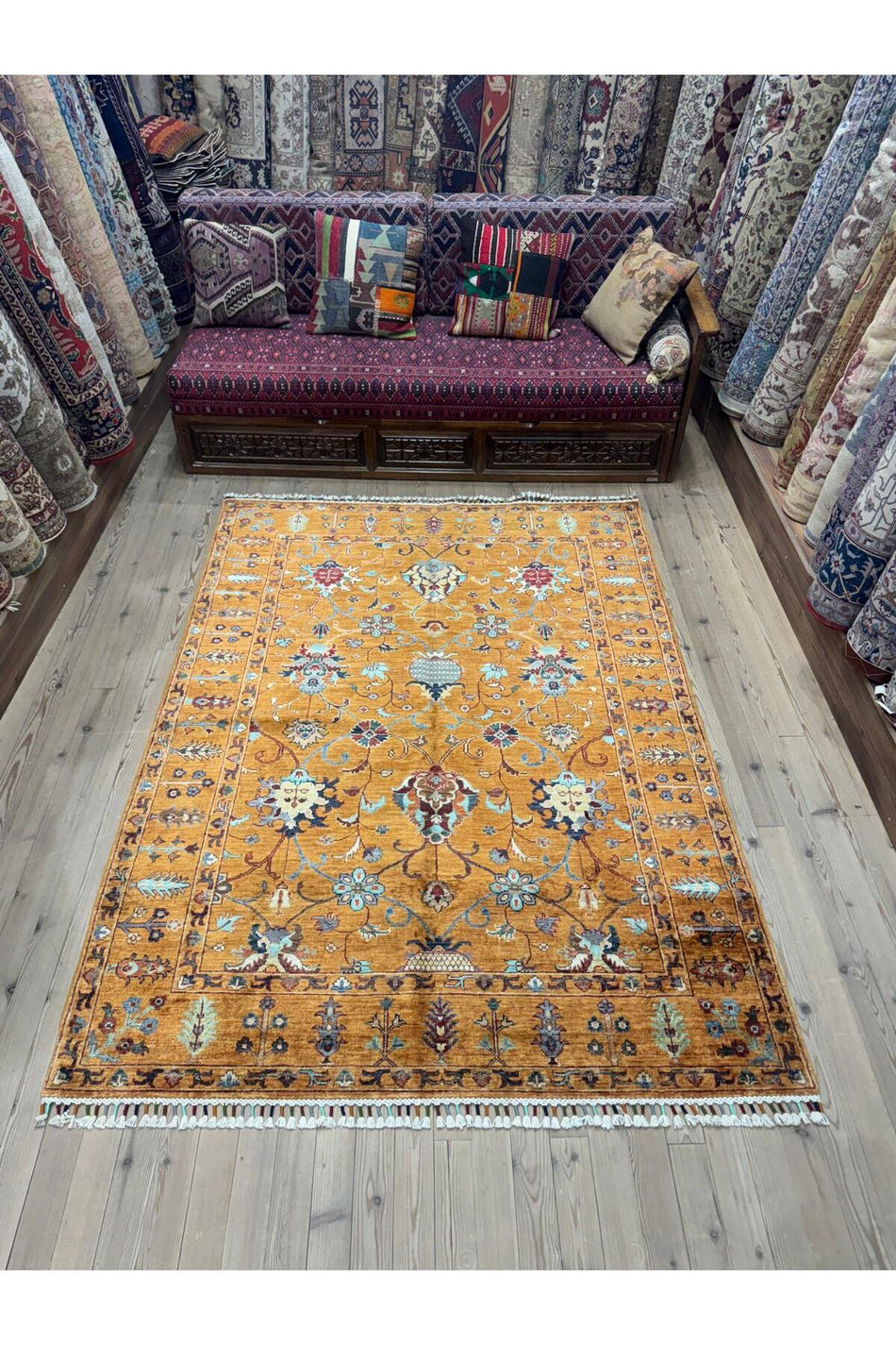 SIRVAN Rug Hand-Woven Afghan Rug - 158 x 214 - MALLTURK