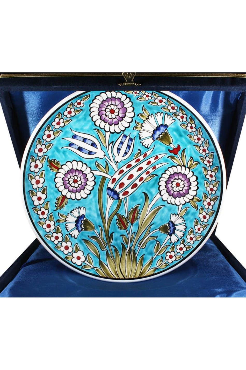 Cini Evi Ruzgarli Bahce Iznik Tile Plate - MALLTURK