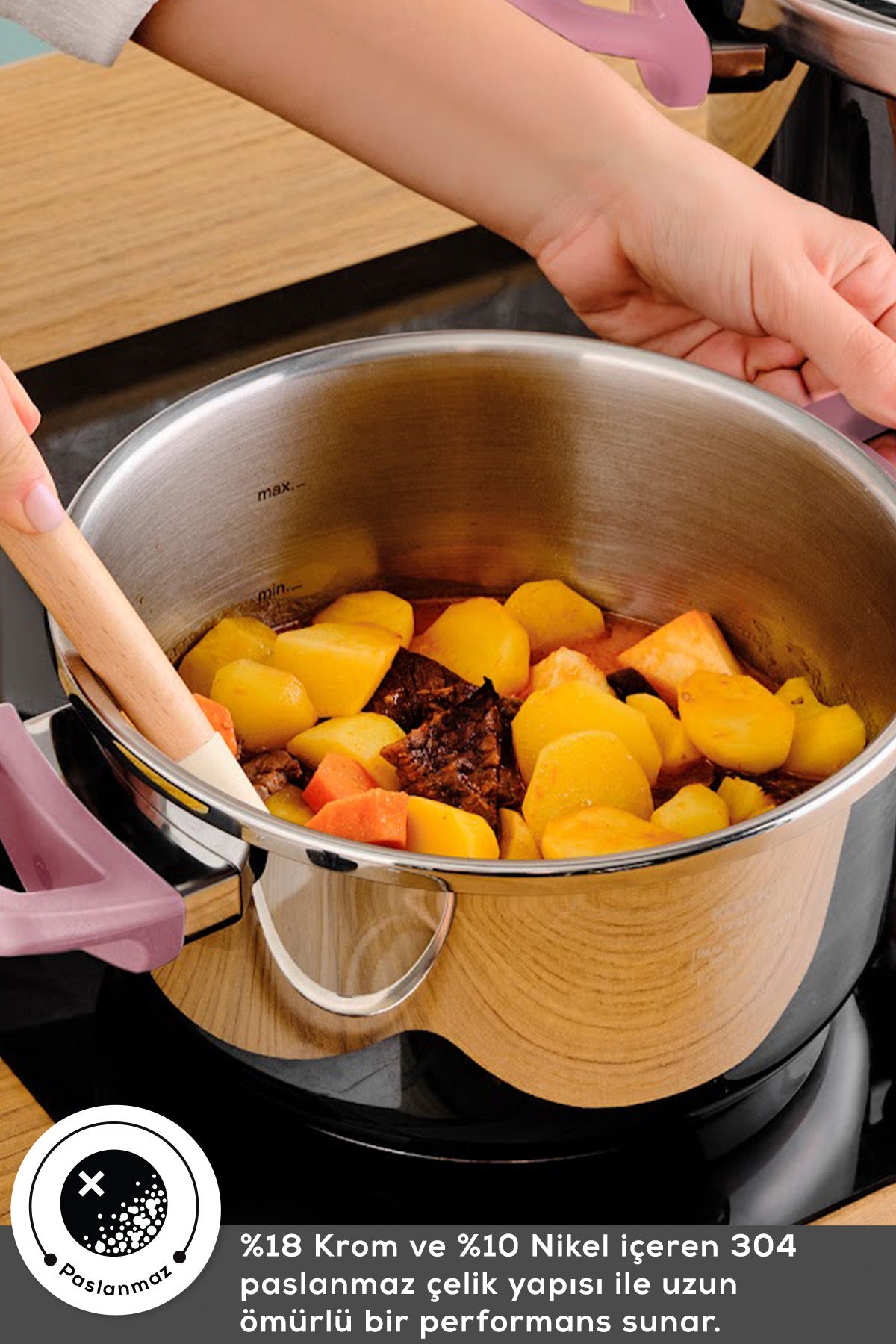 Karaca Perfect Pink induction Base Pressure Cooker Set 4.6 Lt - MALLTURK