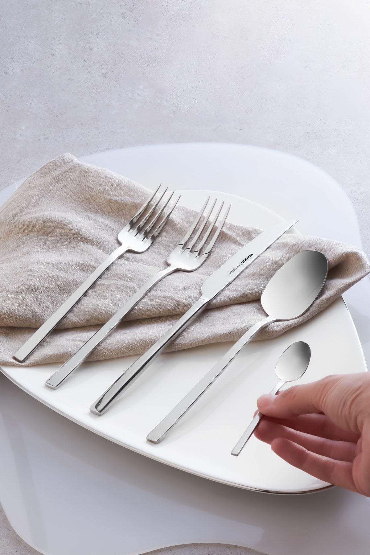 Karaca theo 30 Piece 6 Place Setting Flatware Set - MALLTURK