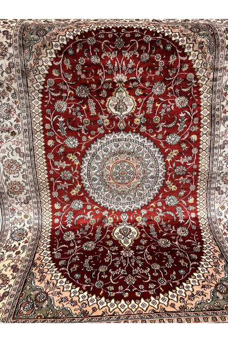 RD RAMAZAN DAG Hand Rug Art Hand-Woven Chinese Silk Rug 1.90x120
