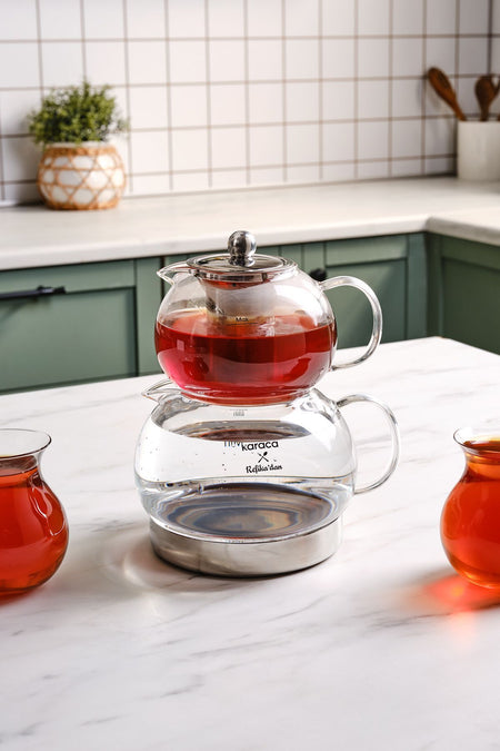 Karaca X Refika Gonlubol induction Base Mini Glass Teapot - MALLTURK