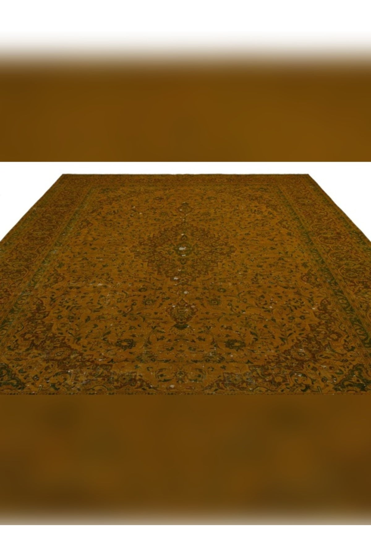 Apex Rug Distressed Vintage Rug XLarge Hand-Woven Natural Yellow 24555 305 x 413 cm - MALLTURK
