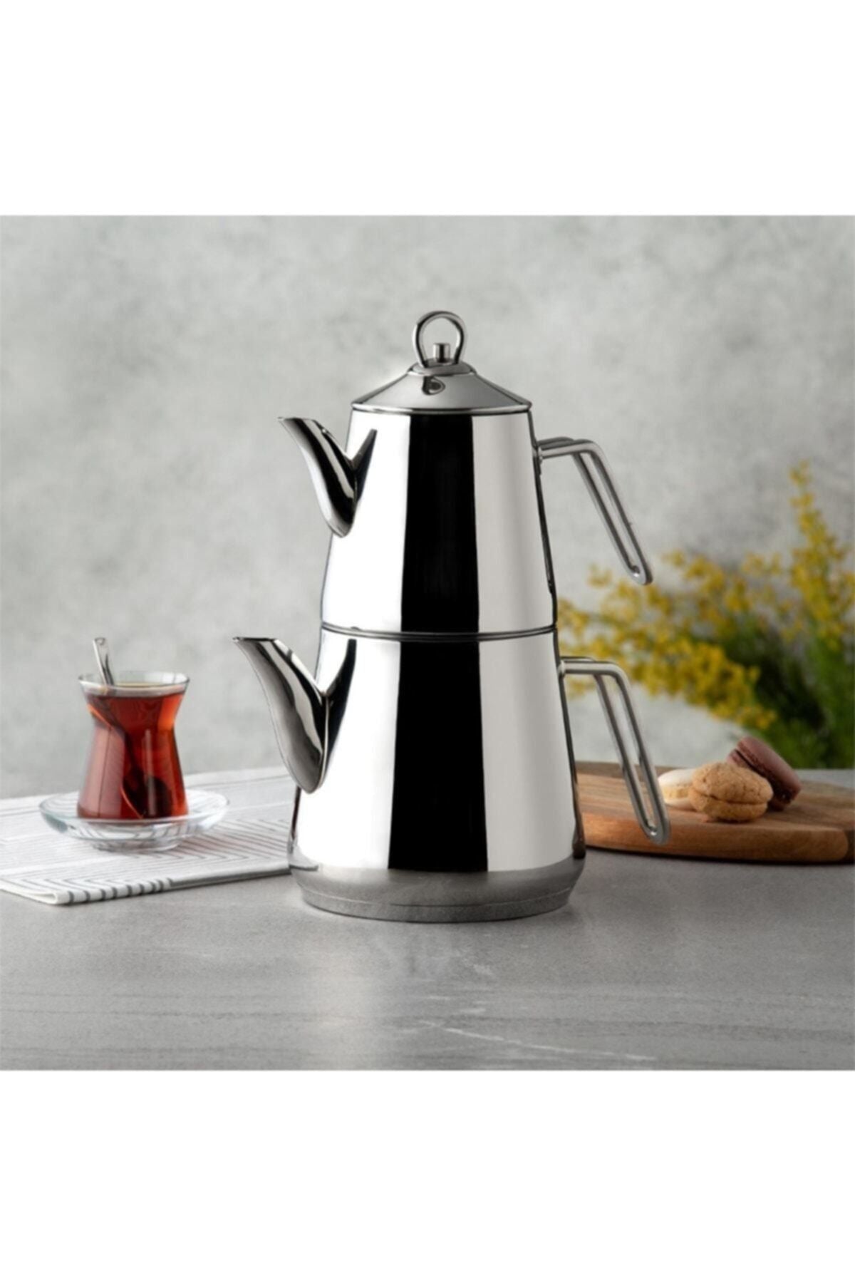 Nehir Everest Steel Teapot Set - MALLTURK
