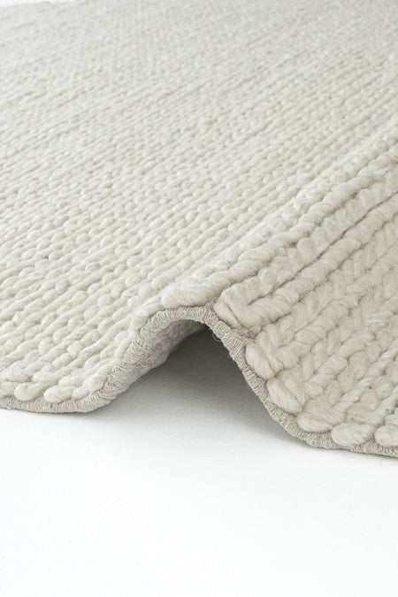 Cool Rug Elegance Cream Wool Rug Natural Living Room Rug Entryway Hallway Rug Runner Hand-Woven Rug Knitted Handmade Rug