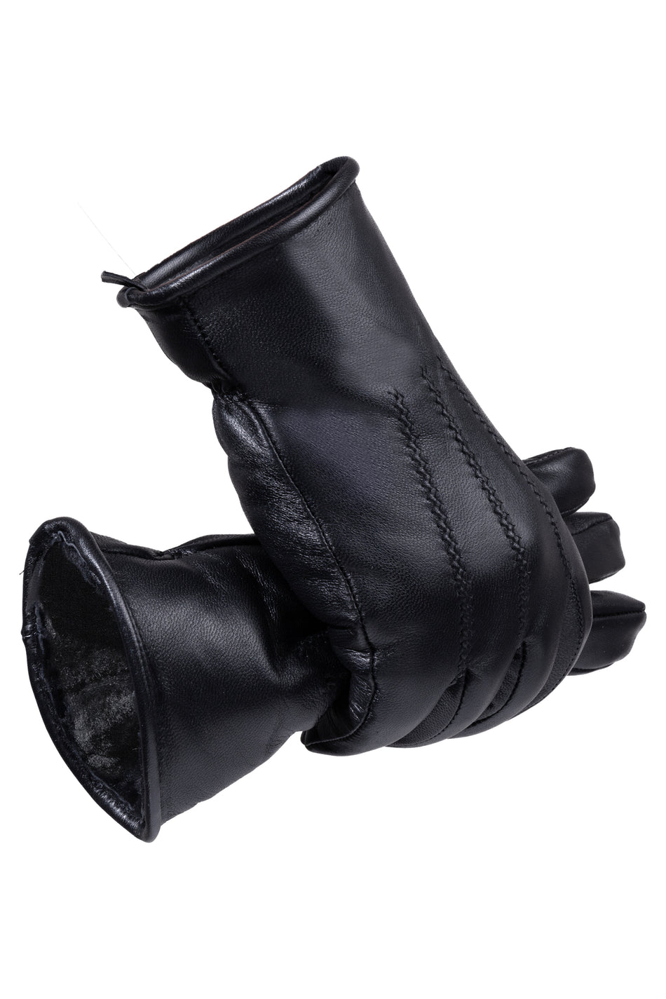 Fubileather Genuine Lambskin Fur-Lined Gloves