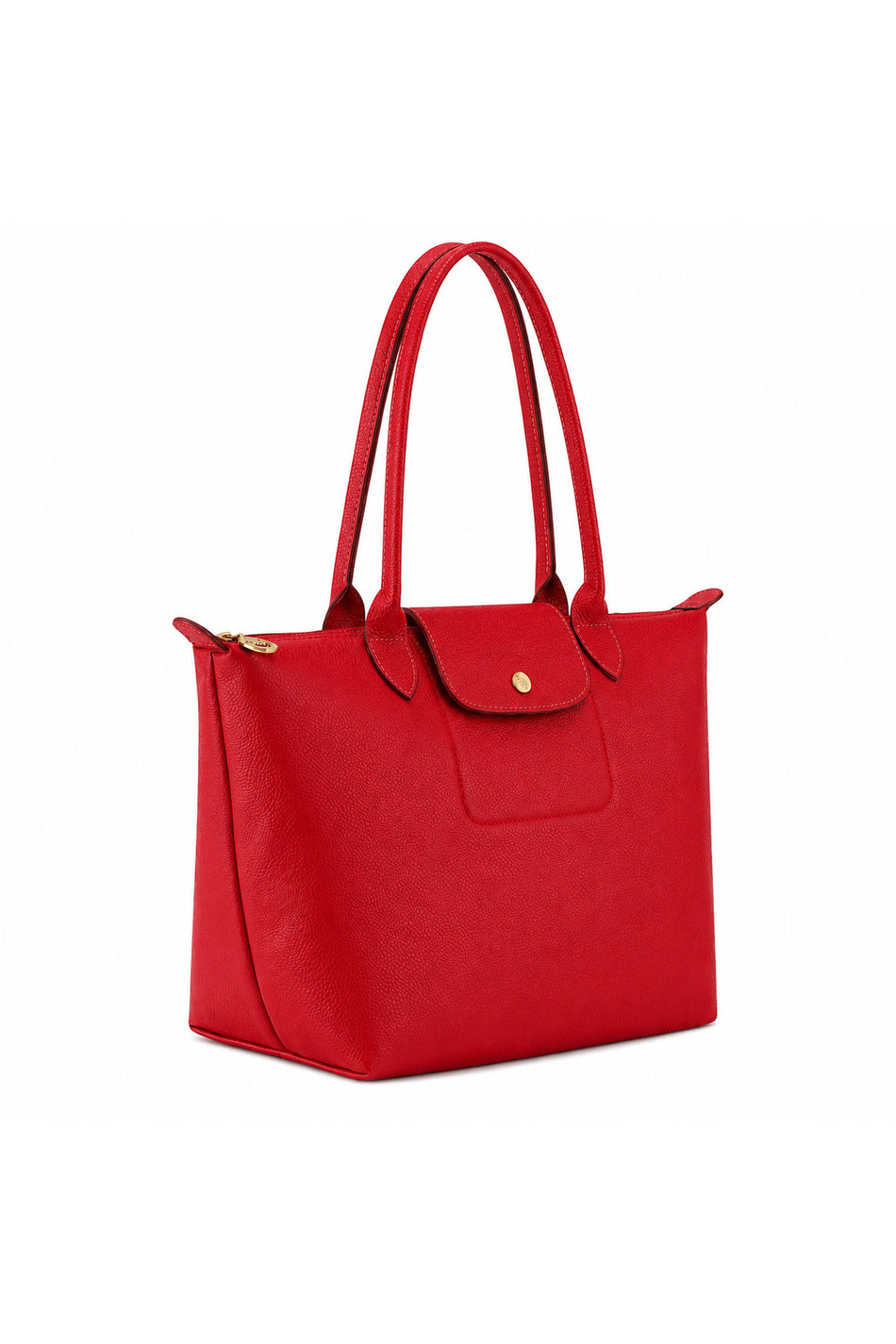 Fubileather Genuine Leather Cognac Everyday Tote Bag 28*26 Red