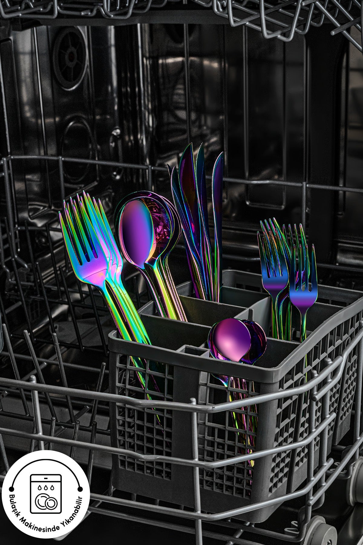 Karaca orion rainbow 30 Piece 6 Place Setting Flatware Set - MALLTURK