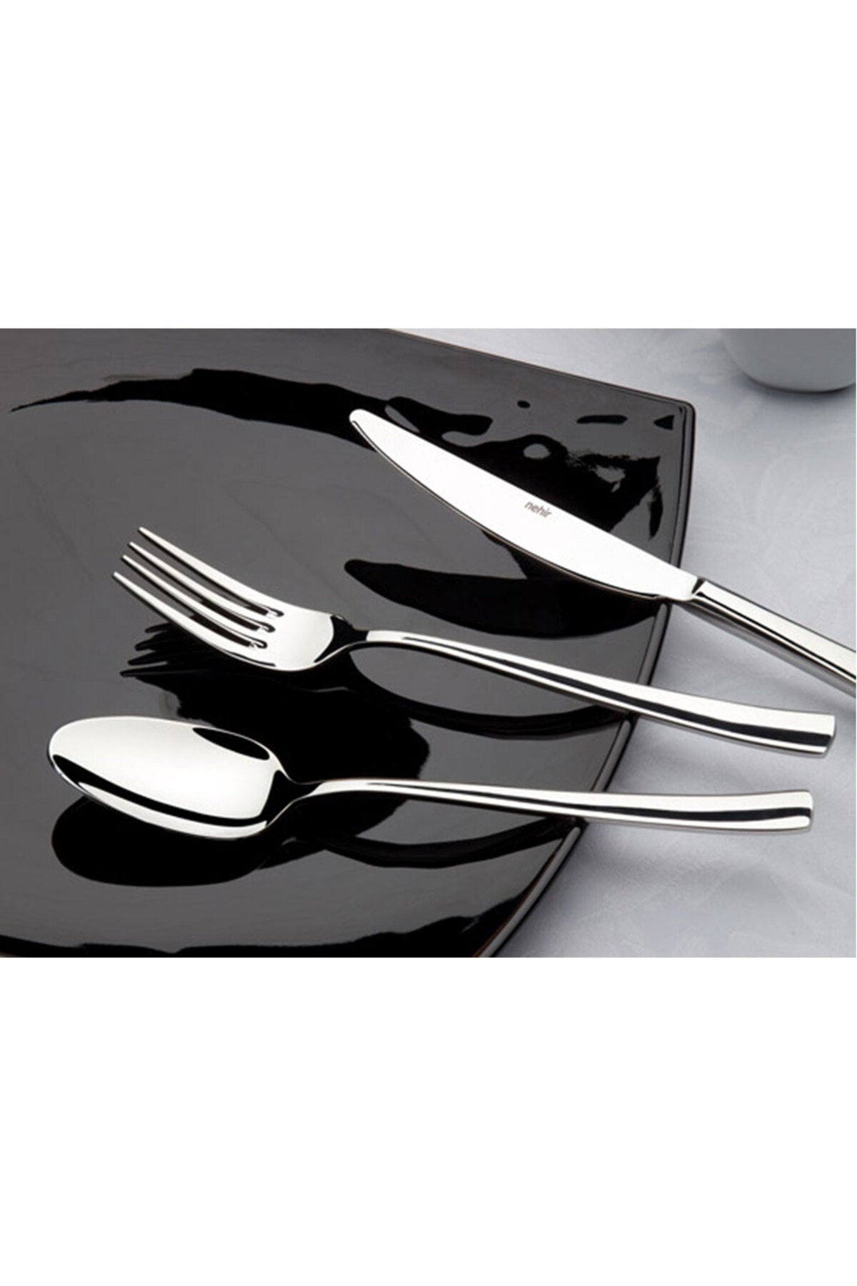 Nehir deniz Plain 84 Piece Boxed Fork Spoon Set - MALLTURK