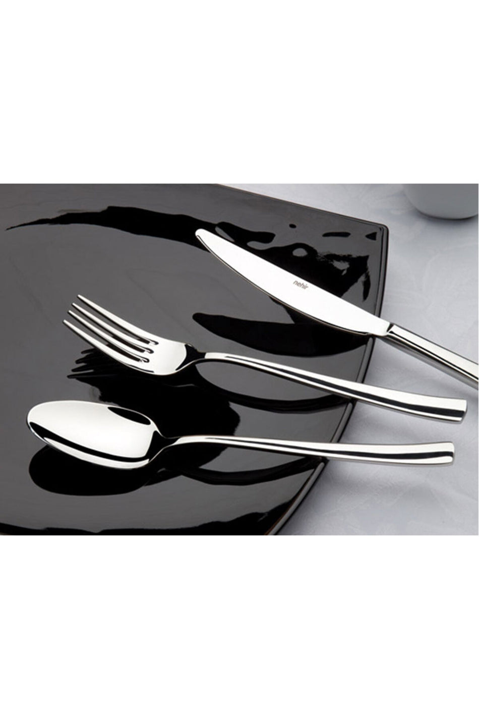 Nehir deniz Plain 84 Piece Boxed Fork Spoon Set - MALLTURK