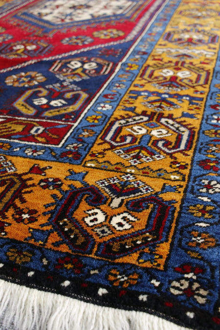 Loop Rugs Hand-Woven %100 Wool Classic Pair Yahyali Rug - Natural Kok Boyali Organik Wool Turkish Rug - 121 x 237 cm and amp; 120 x 228 cm - MALLTURK