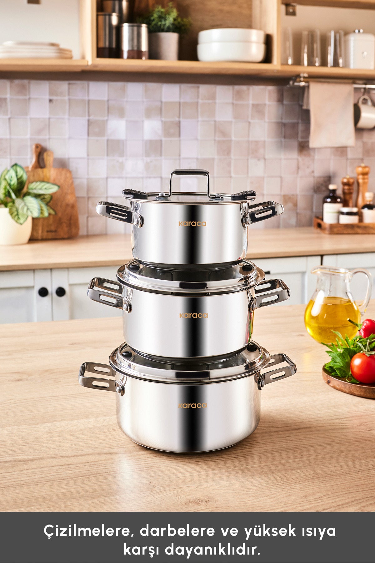 Karaca Powersteel 316+ Alberta Induction Compatible 6 Piece Cookware Set