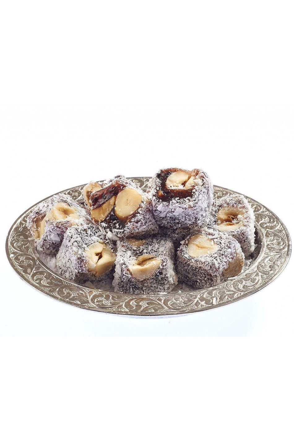 Can Kardesler Kuruyemis Coconut siyah uzumlu Hazelnut Mini Turkish Delight 500 g - MALLTURK
